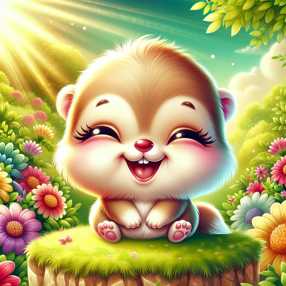 Happy little cutie text effect image