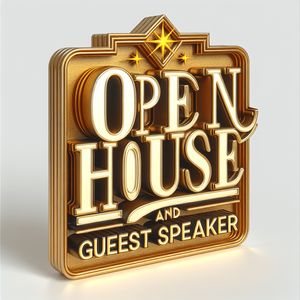Text Open House with Abhishek Nigam 3d text with gold shine vintage texture and font without any background text effect image