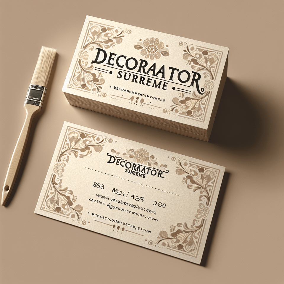 business card for decorator text effect image