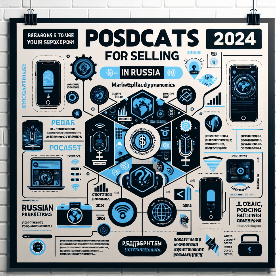 Why do i need a podcasts for selling in 2024 in Russia?, poster text effect image