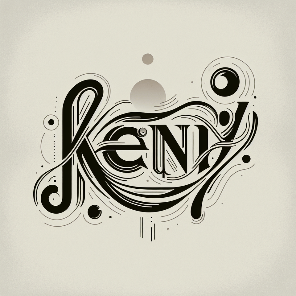 我的英文名字kenny liu text effect image