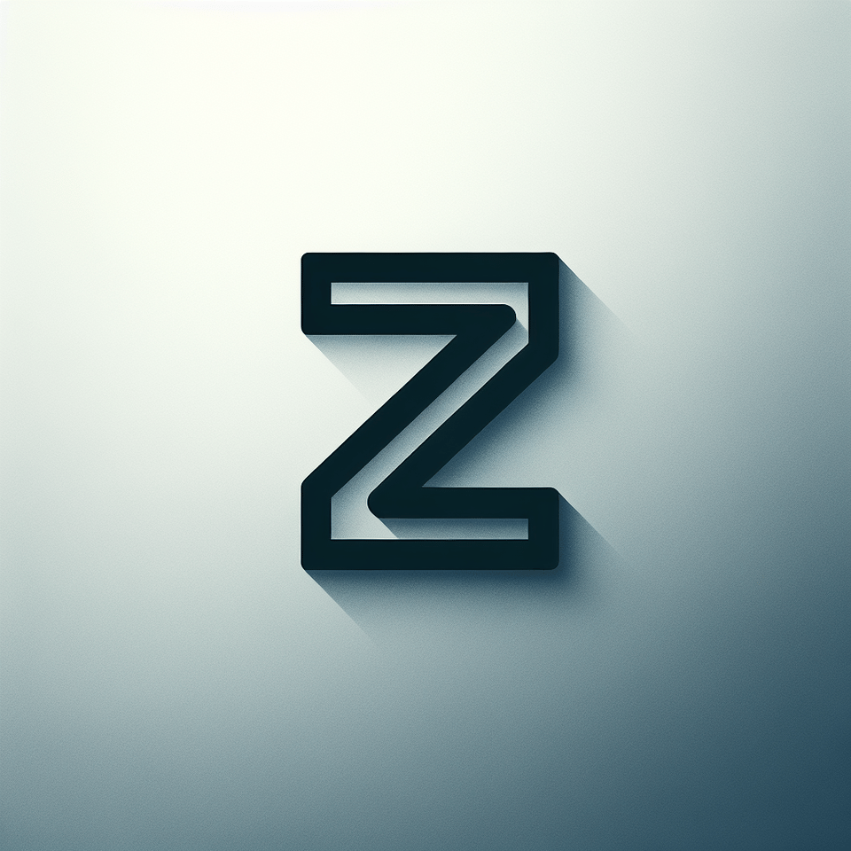 icon for the letter z, modern , minimalist text effect image