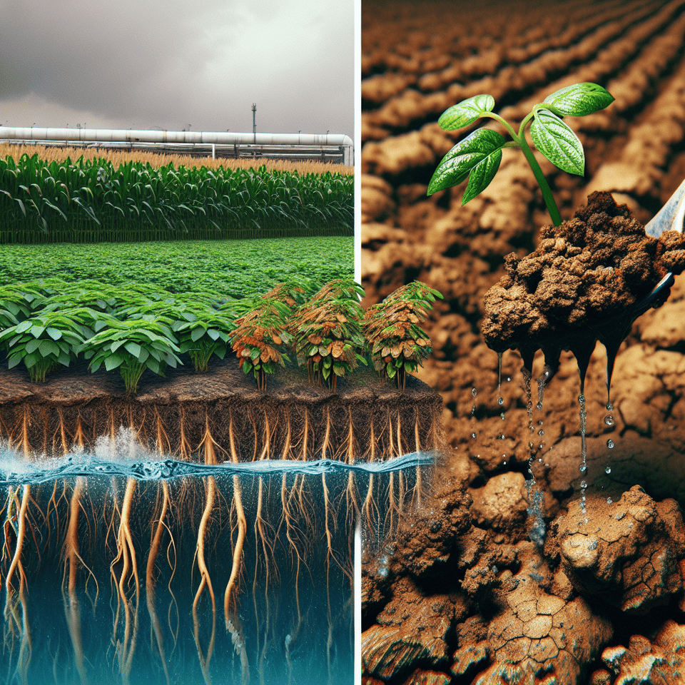 Negative effects of irrigation with wastwater,on soil and plant grown there on text effect image