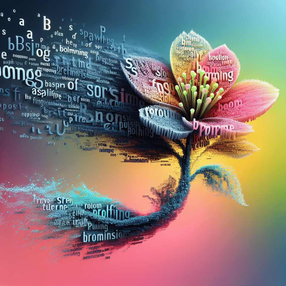 blooming effect in text form text effect image
