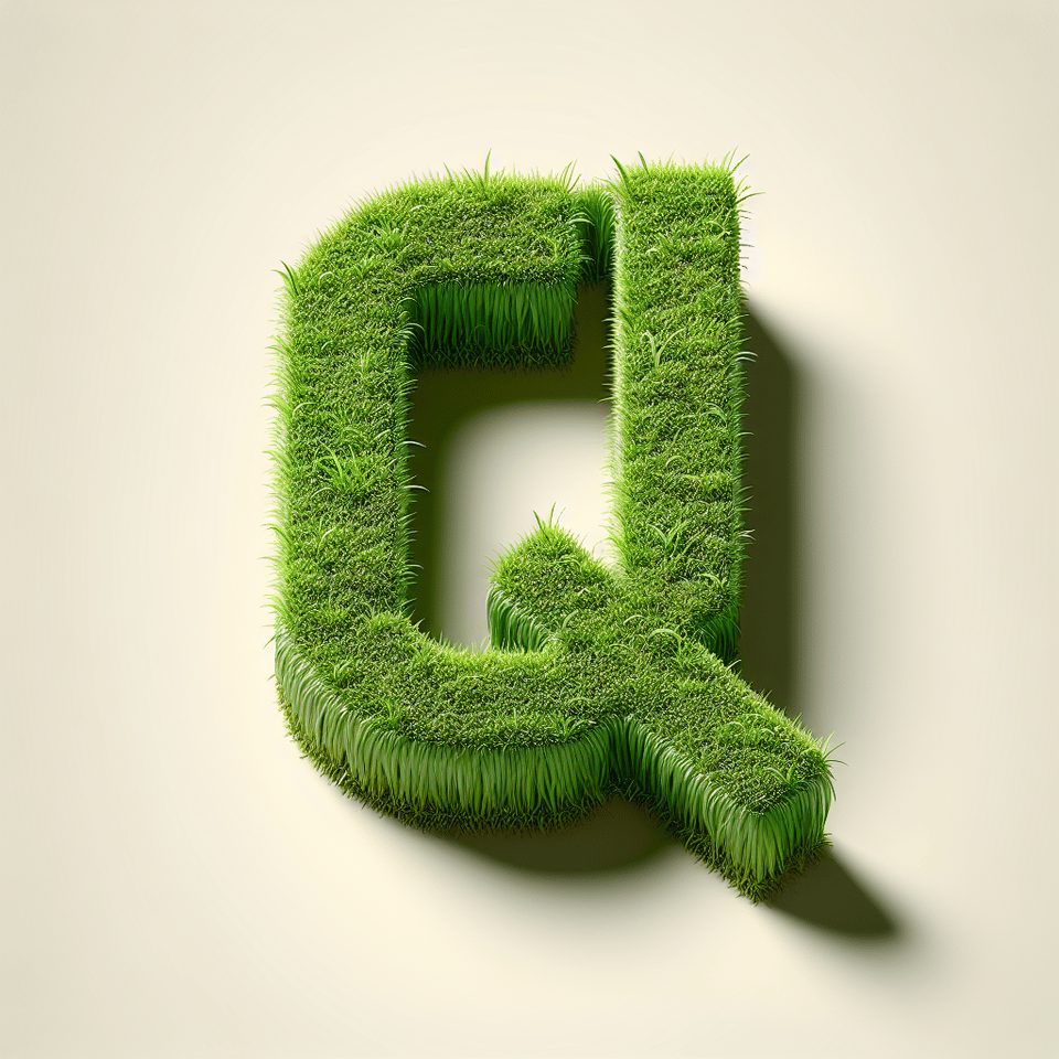 REALISTIC GRASS IN THE TEXT QURBAN text effect image