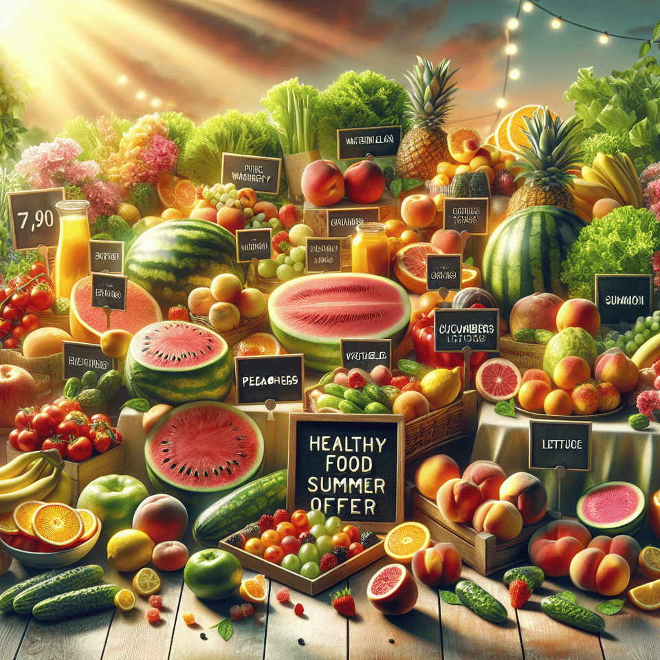 healthy food summer offer text effect image