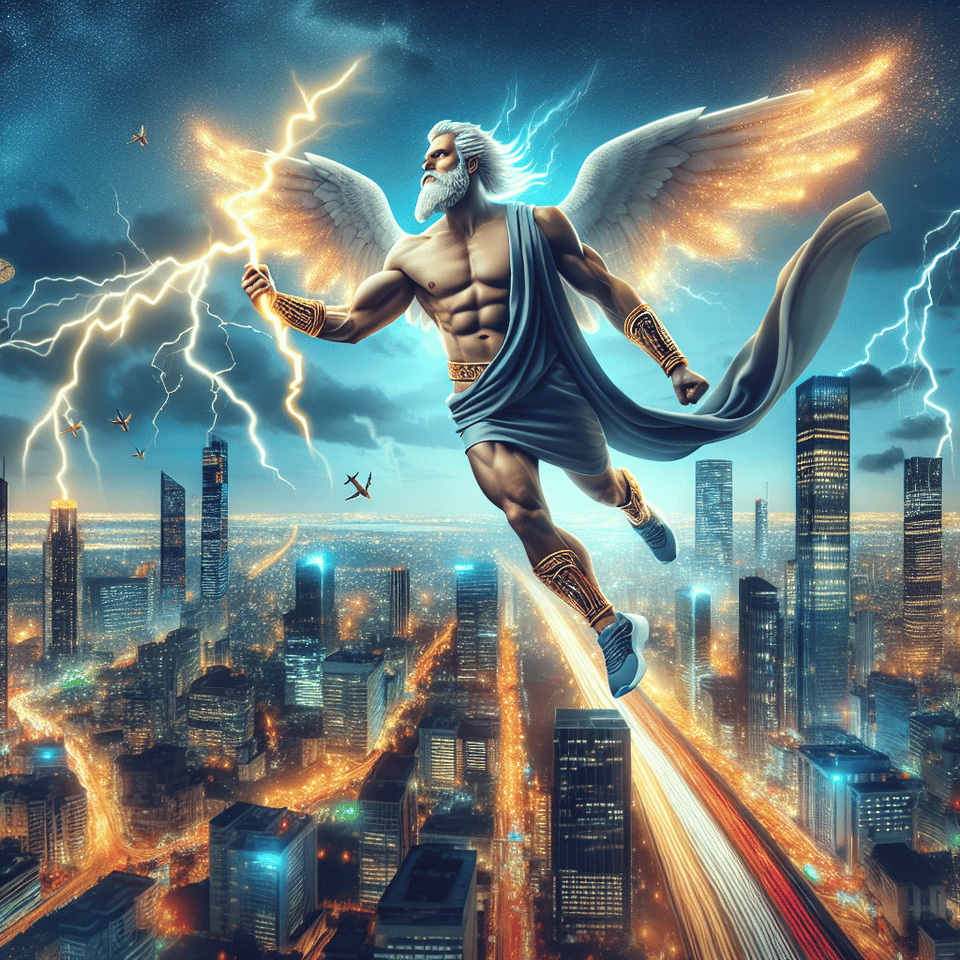 zeus fly moderen text effect image