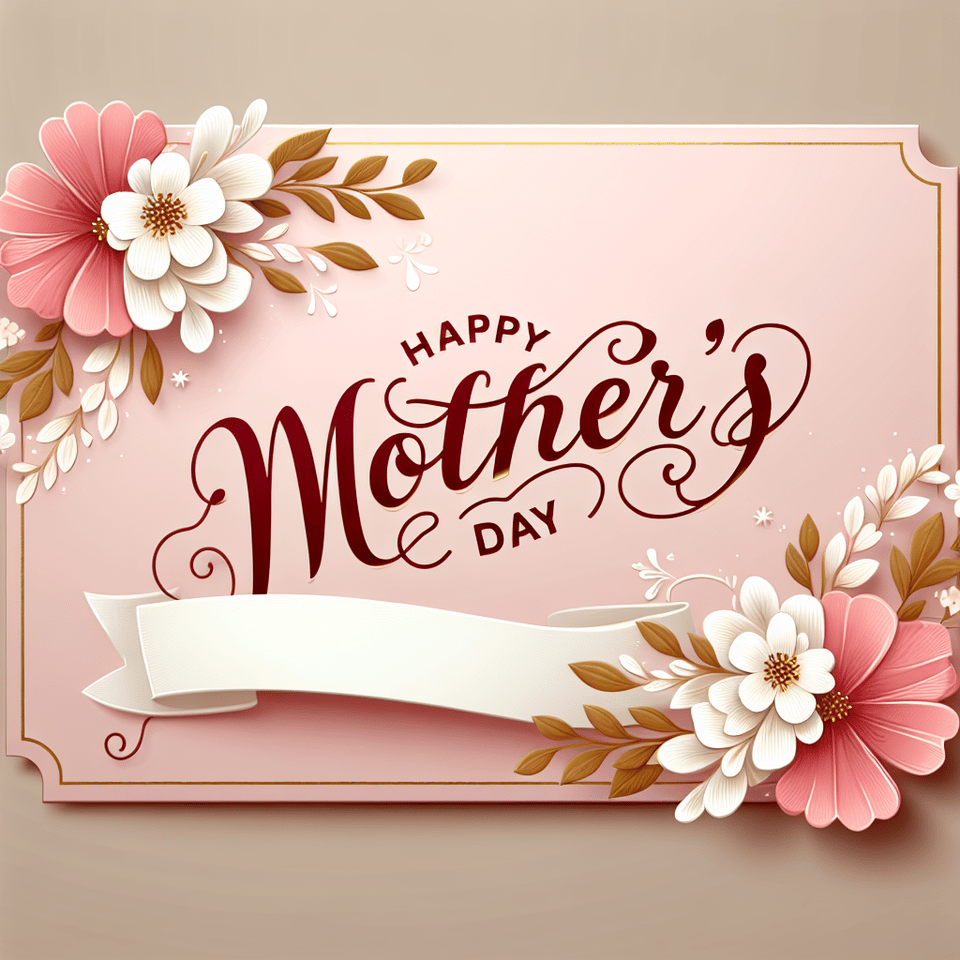 母親節banner text effect image