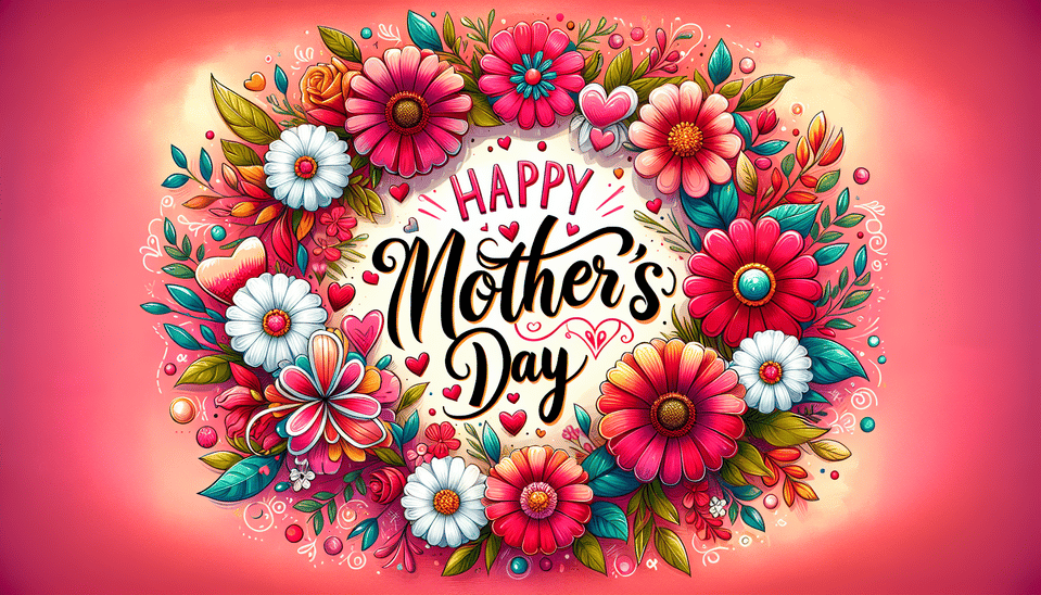 母親節banner text effect image