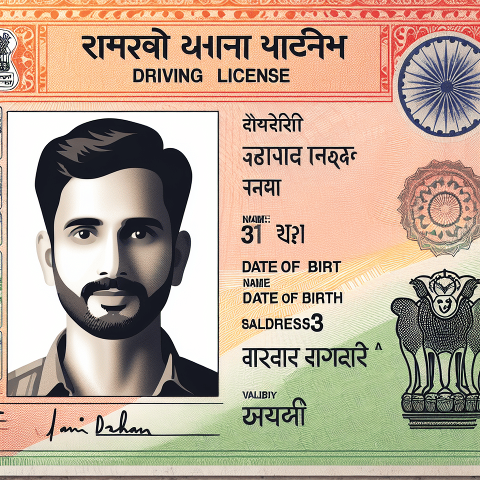 driving licence india gujarat text effect image