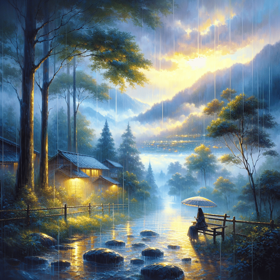 最美不是下雨天下雨天而是 text effect image