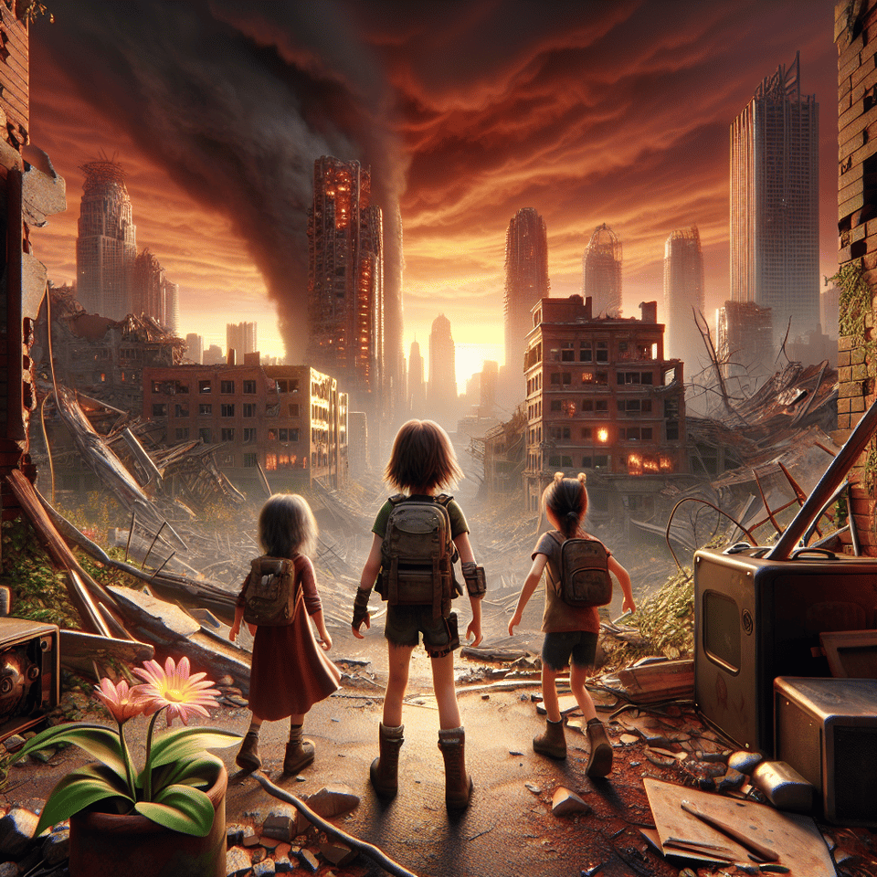 Fallout 3 donde las protagonistas son 3 niñas pequeñas., 3d render text effect image