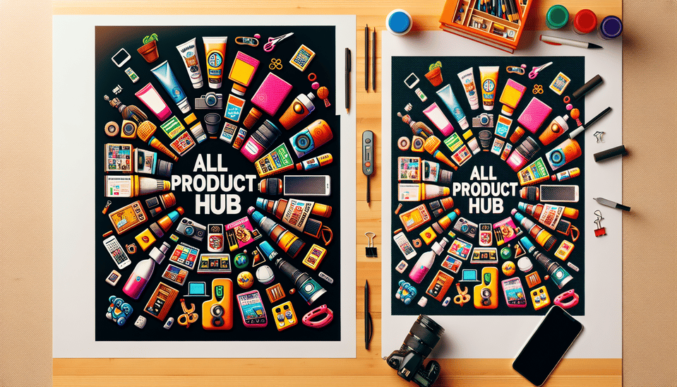 All Product Hub, poster, photo text effect image