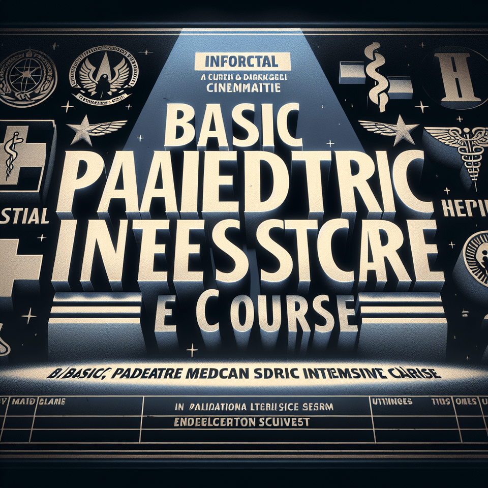 BASIC PAEDIATRIC INTENSIVE CARE COURSE, typography, cinematic text effect image