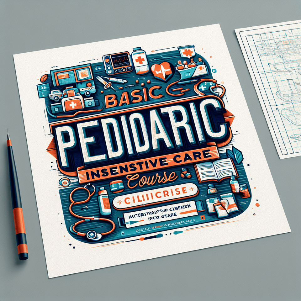 BASIC PAEDIATRIC INTENSIVE CARE COURSE, typography, cinematic, illustration text effect image