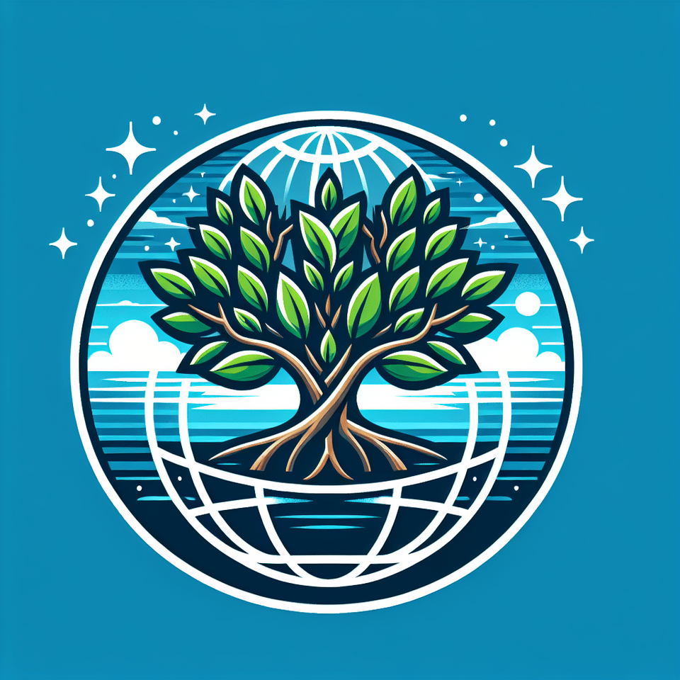 a logo for international mangrove preservation association text effect image