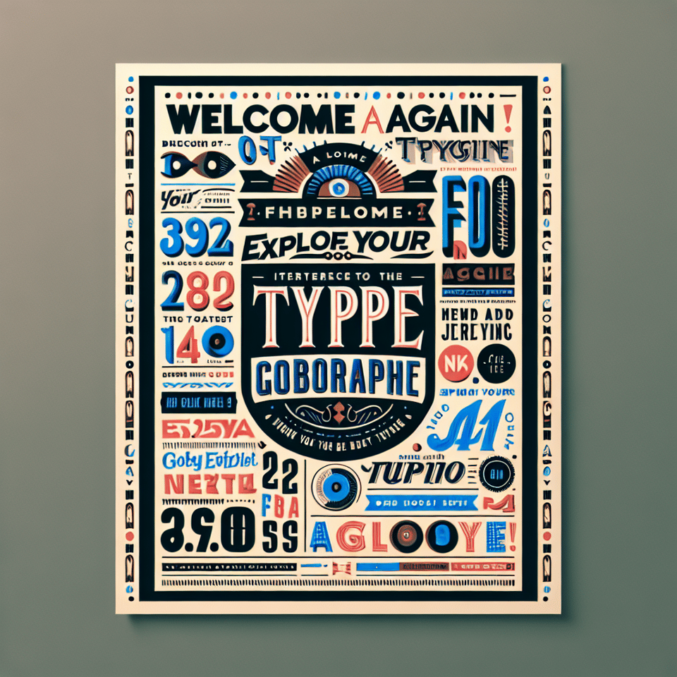 Welcome again, typography, poster text effect image