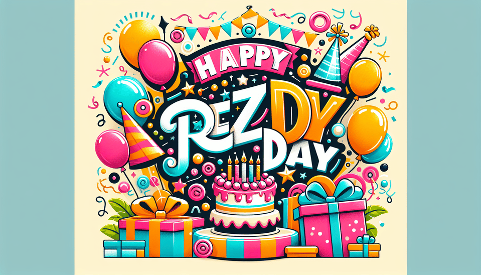 Happy Rez-Day, illustration, typography text effect image