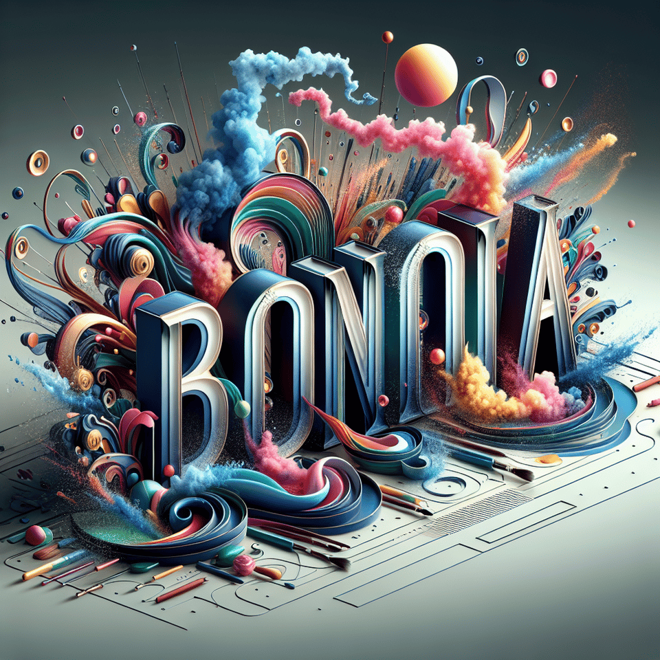 rainbow Text, Bonna in three lines, no spaces, creative colorful sign made of watter and smoke, colorful background, artistic,ultra realistic, splash effect, incredible details, rich colors, high quality, in the style of Dan Mumford and Daniel Merriam, 3D rendering, photo, 3d render, typography, cinematic, fashion, photo, 3d render, typography, cinematic, fashion text effect image