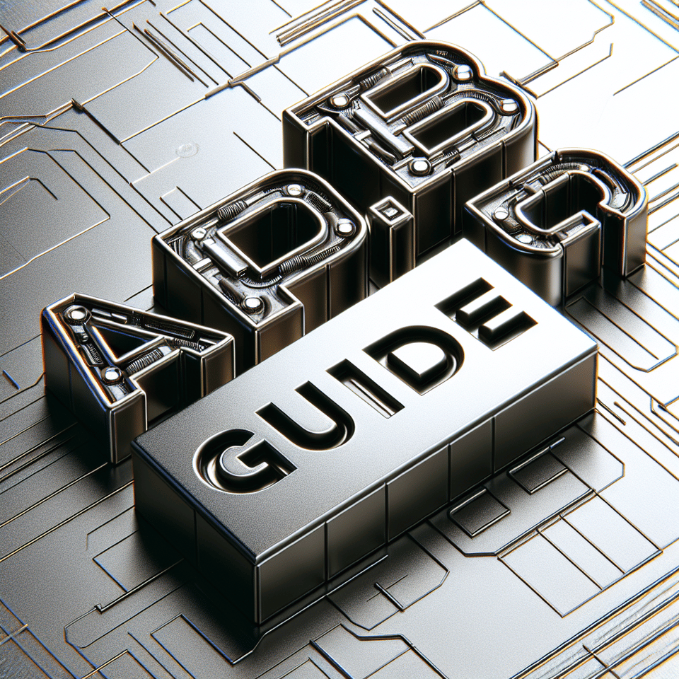 alphabot guide futuristic metallic font, typography, 3d render text effect image