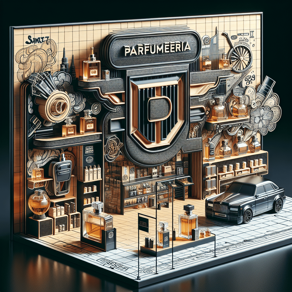 PARFUMERIA auto premium , graffiti, 3d render, typography, photo, poster, painting text effect image