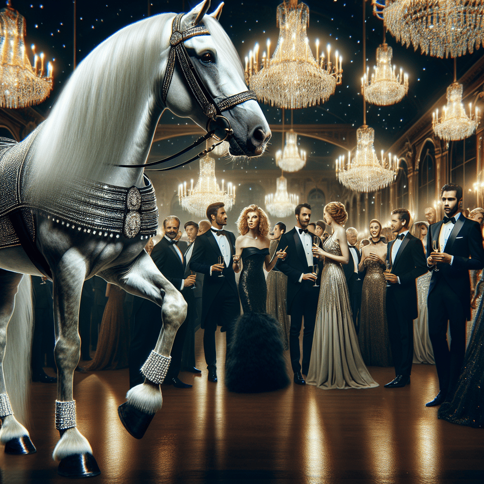 gala night horse text effect image