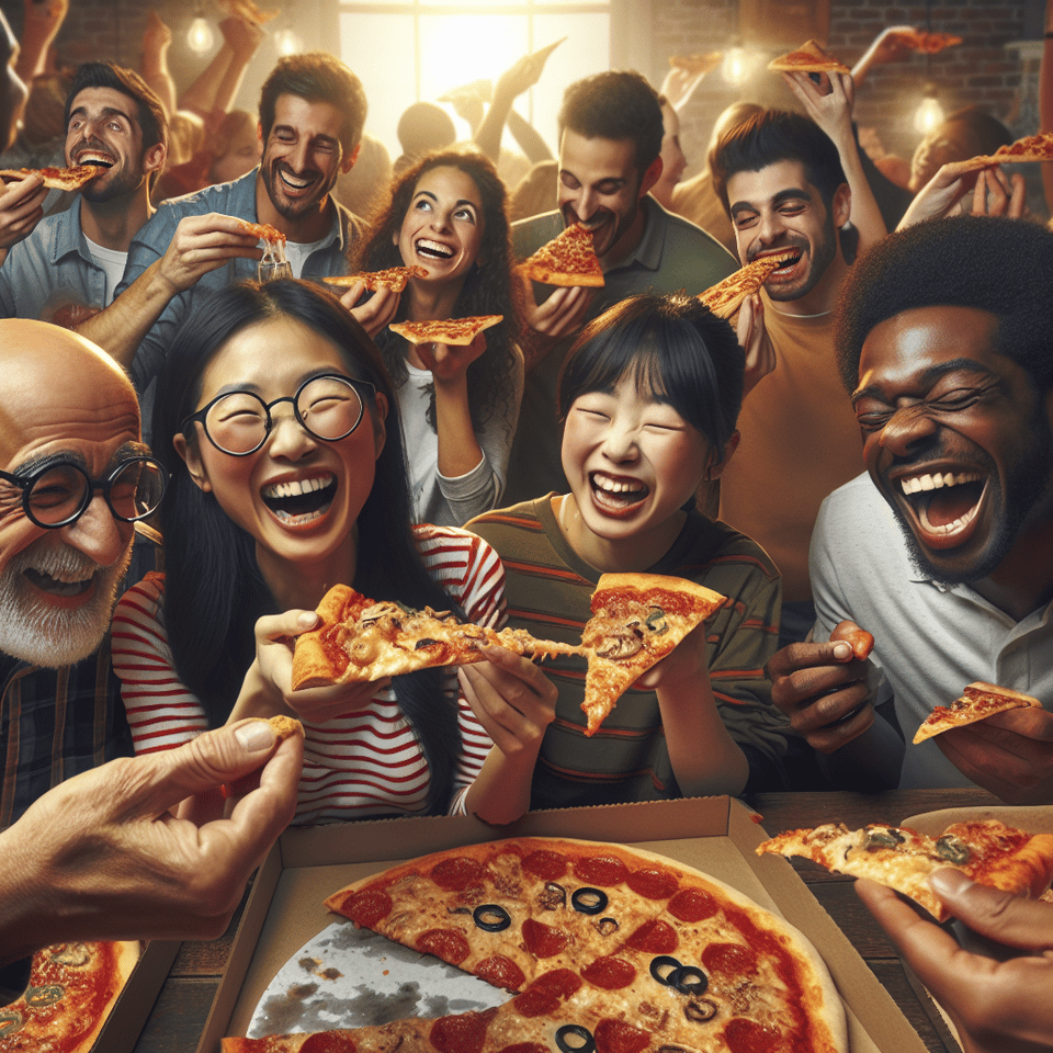 pizza party text effect image