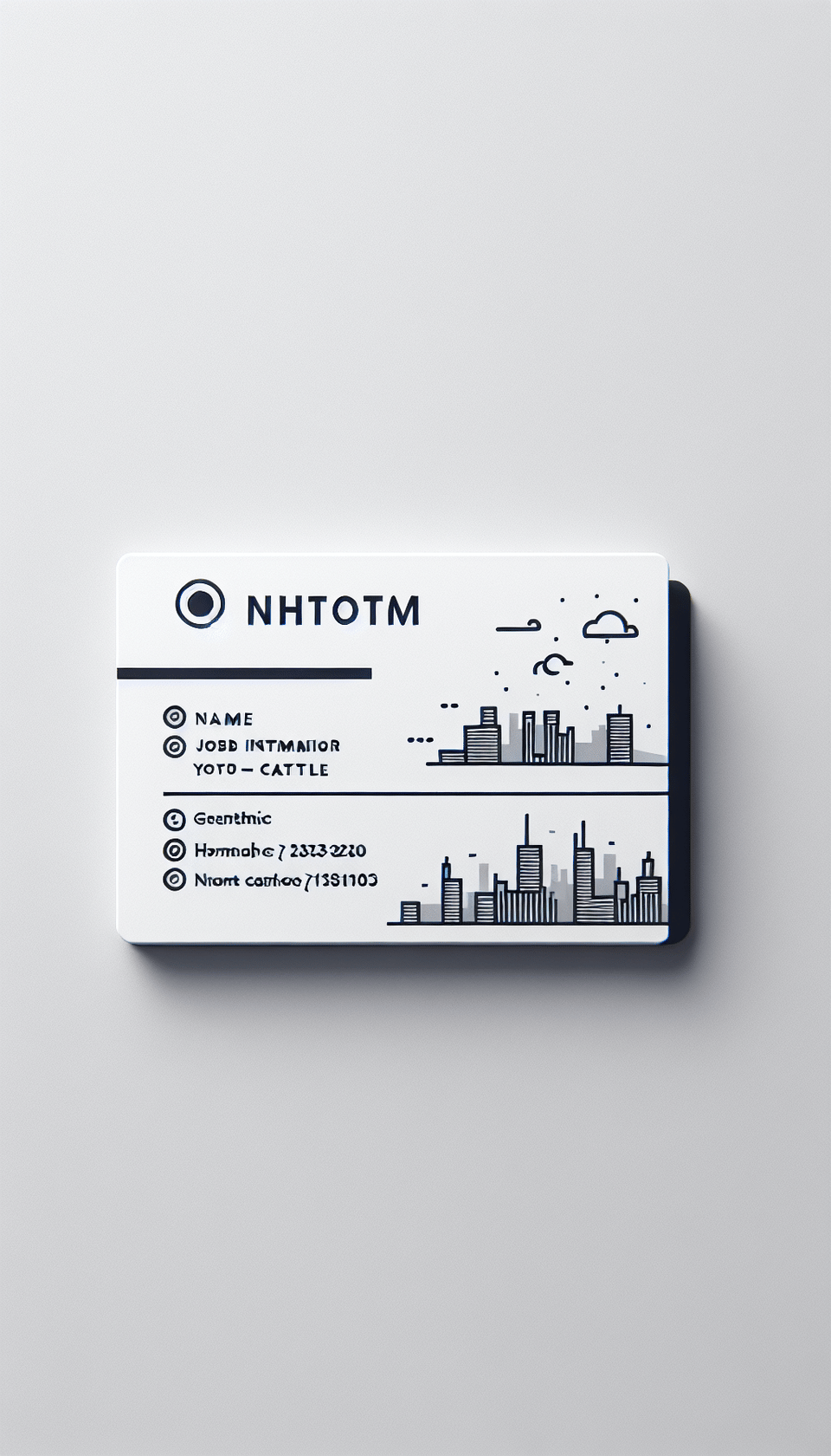 business card , photo text effect image