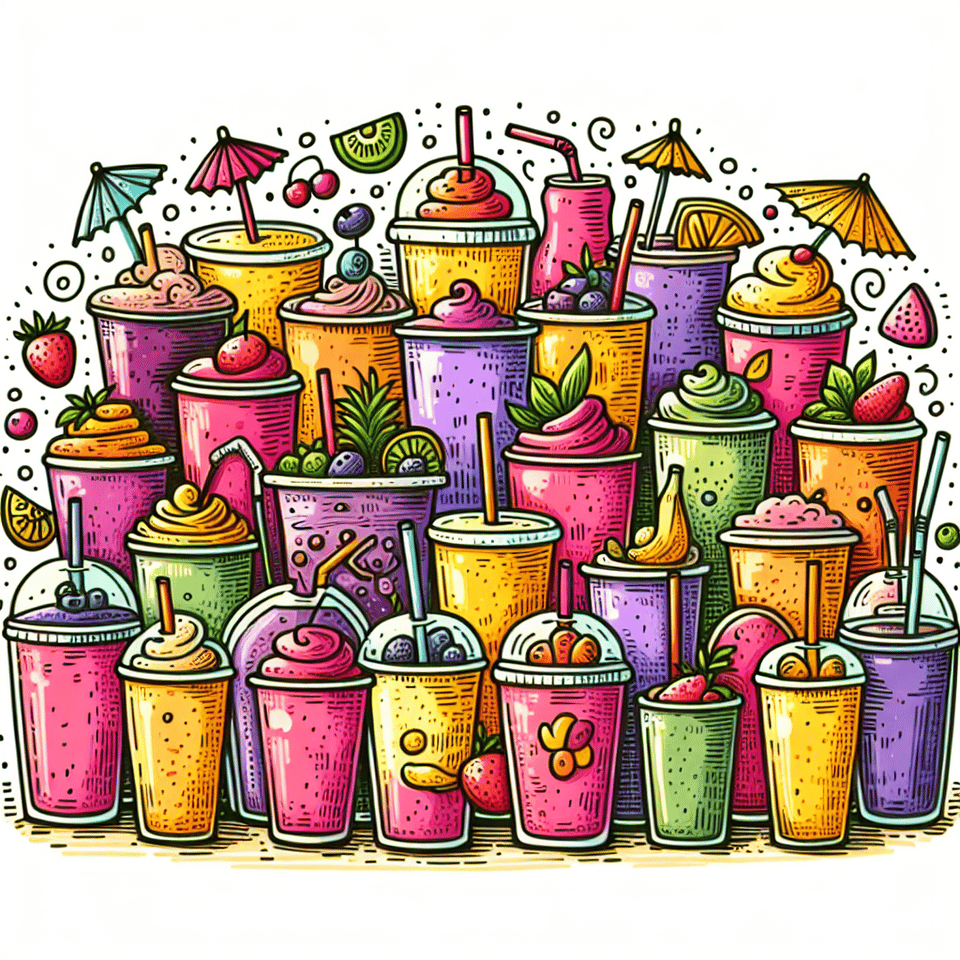 textsmoothieswith doodle style text effect image