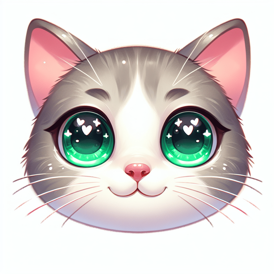 face cat cute, illustration text effect image