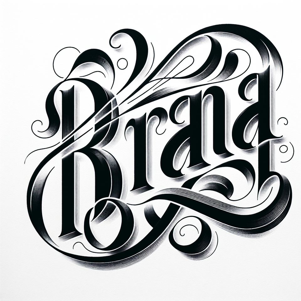 Brana typography, typography text effect image