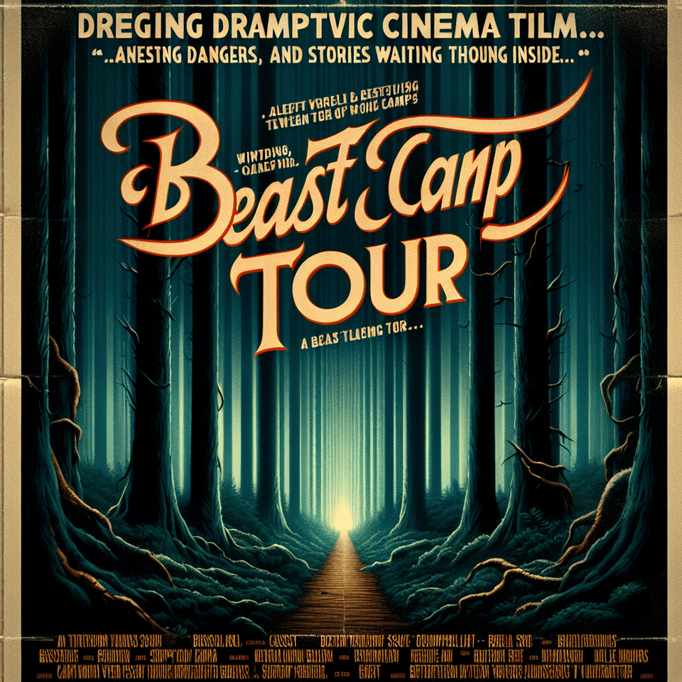 Beast camp tour, cinematic, poster text effect image