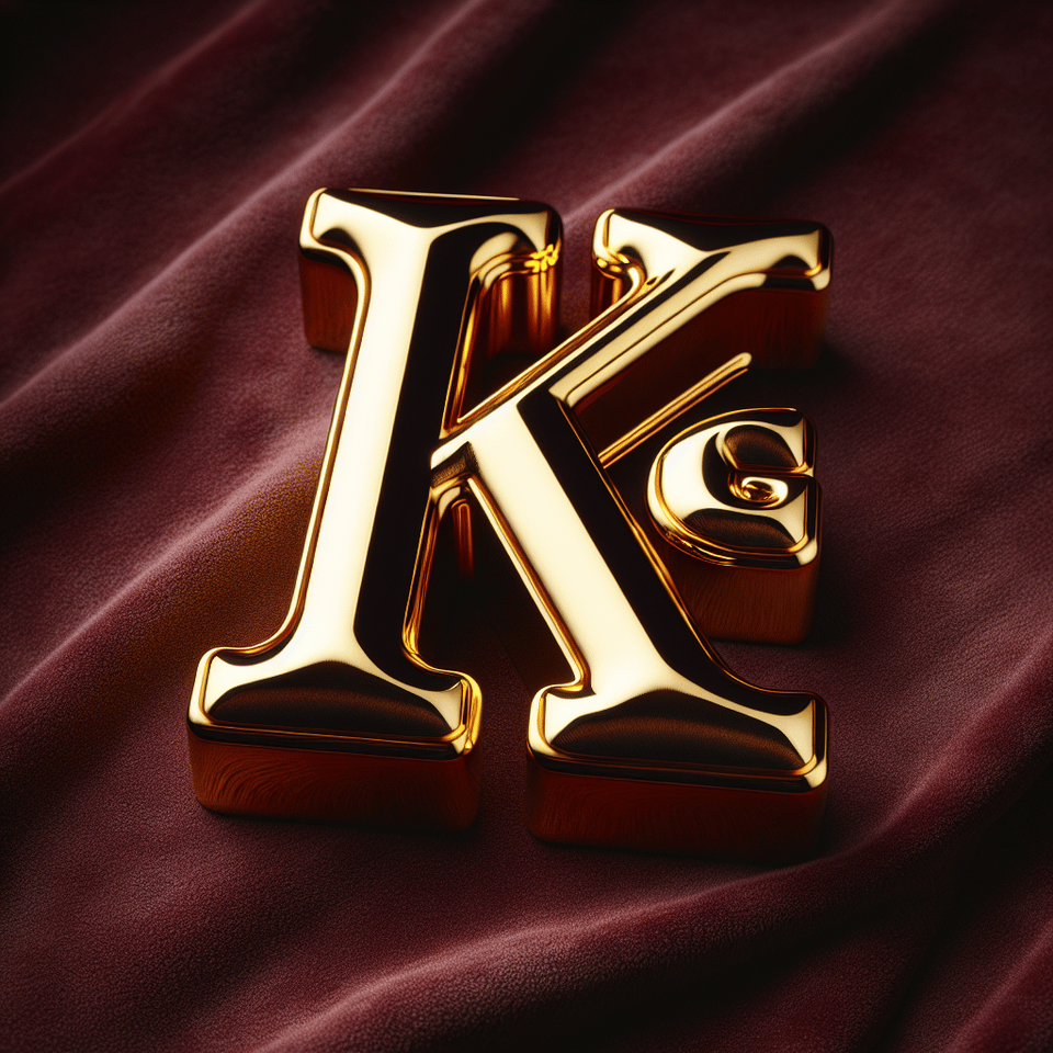 KG 2 GOOLDEN LETTERS text effect image