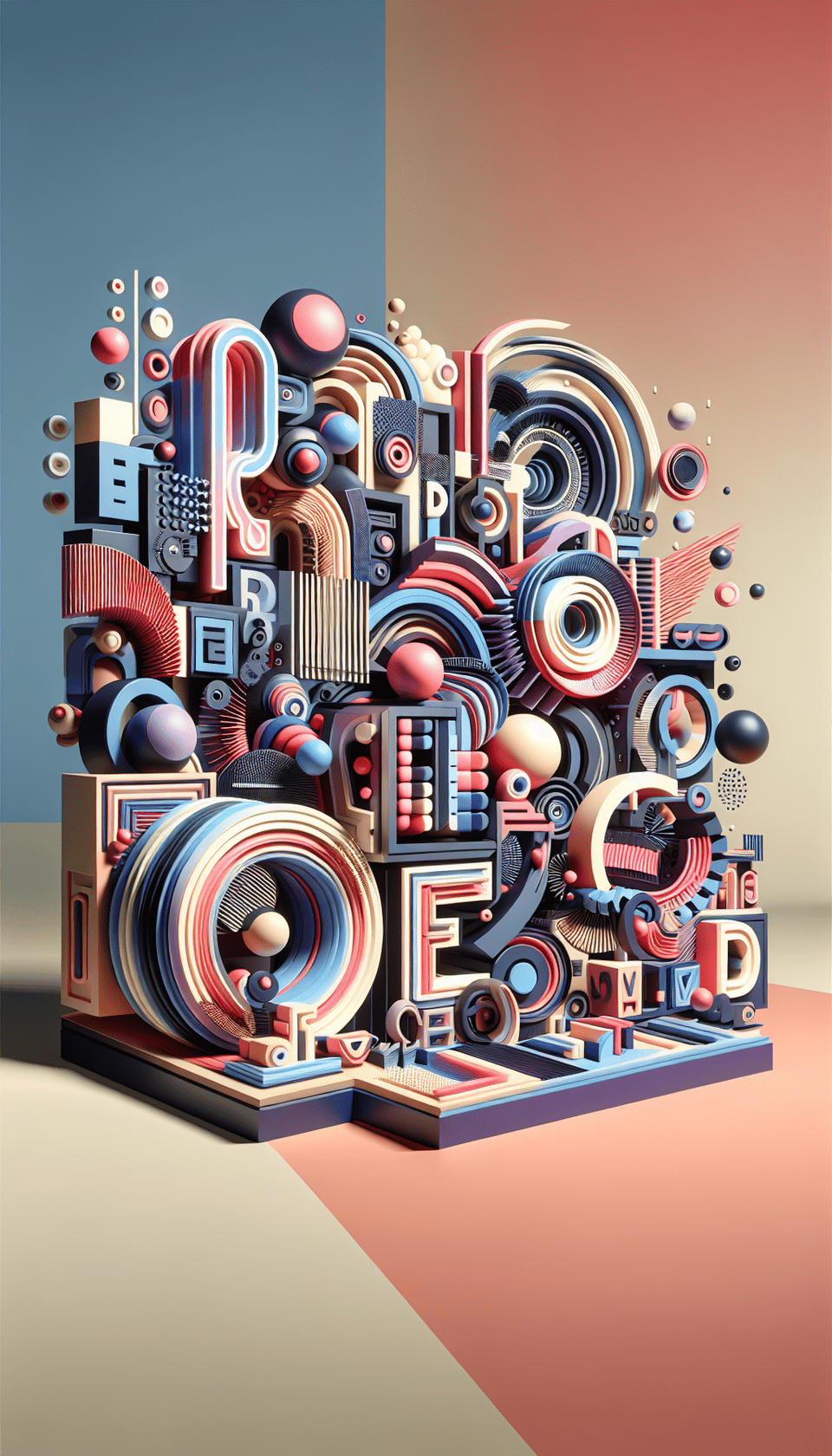 Hiren Patel, typography, cinematic, 3d render, illustration text effect image