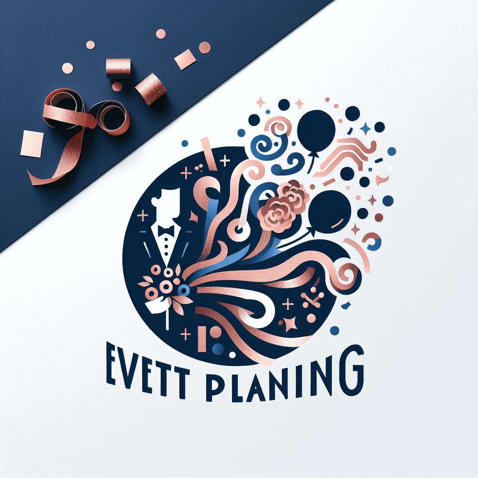 logo for event planner, illustration text effect image
