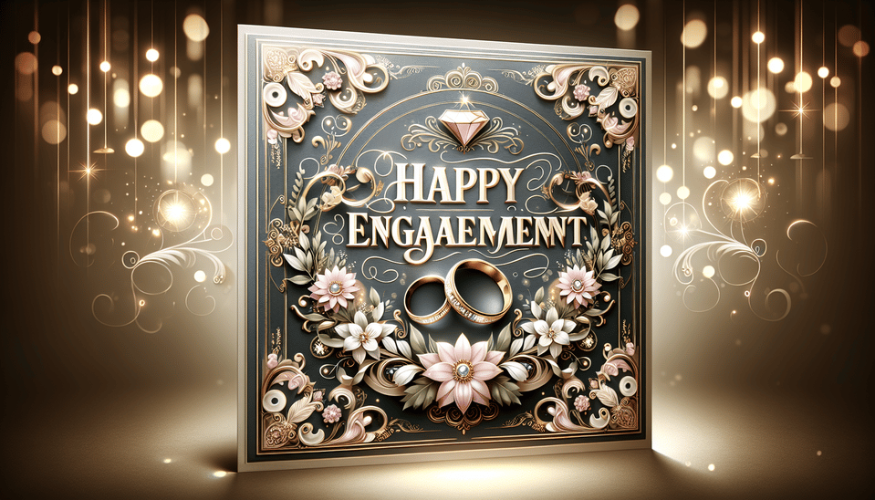 Happy Engagement headline text effect image