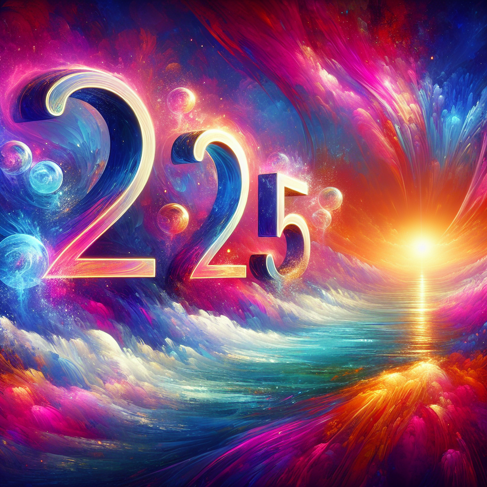 Beautiful number 2025 text effect image