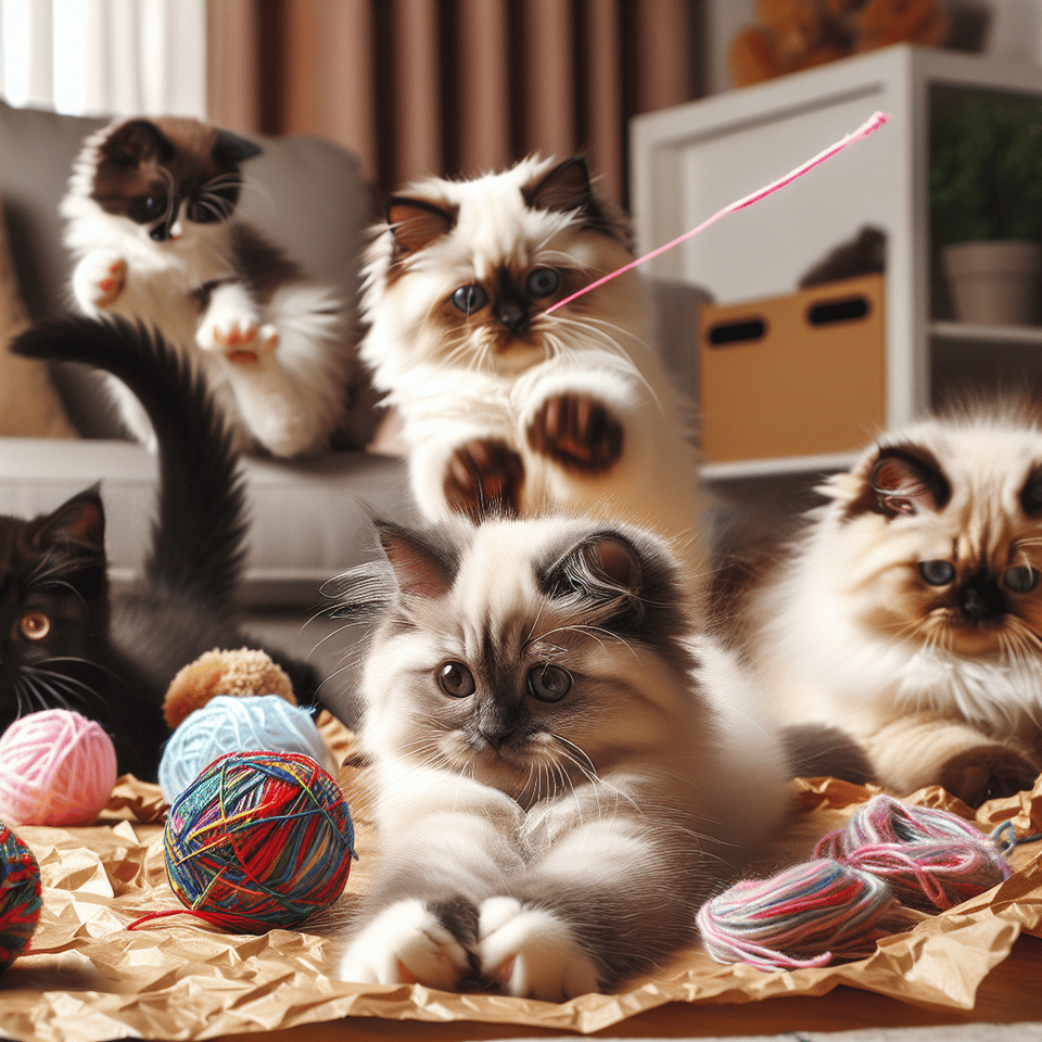 cute cats playing text effect image