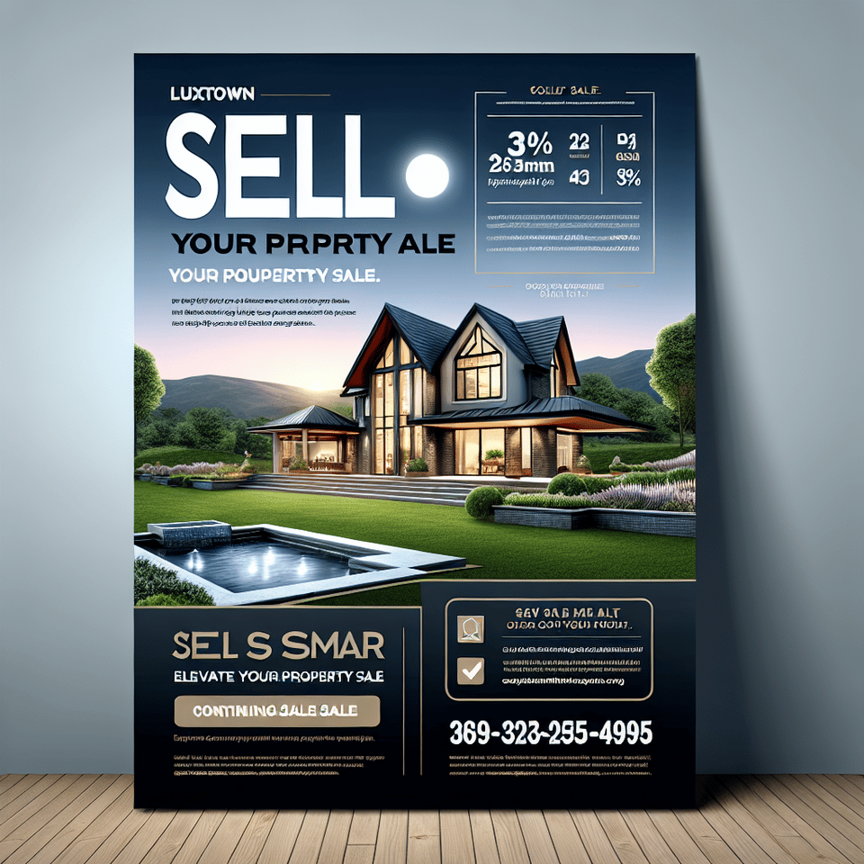 Sell Smart: Elevate Your Property Sale with Luxtown Properties, poster text effect image