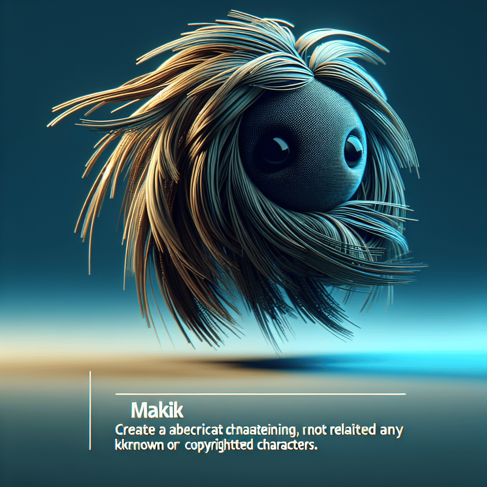 Maki, cinematic, 3d render, illustration text effect image