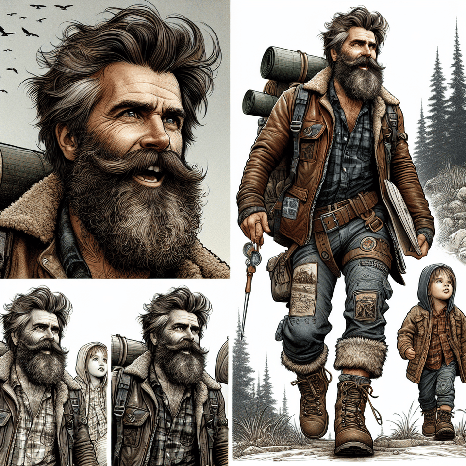 Wild Dad, illustration, cinematic text effect image