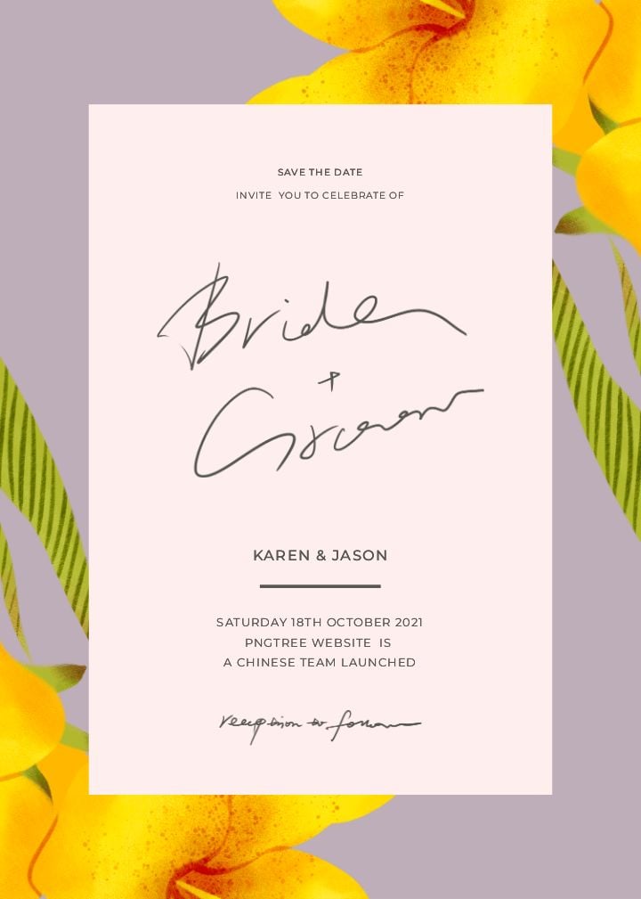 elegant yellow canna wedding invitation a celebration of love and beauty