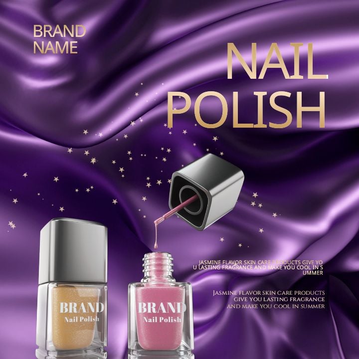 sensory purple silk satin beauty promotion sns design