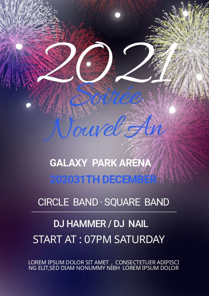 celebration extravaganza fresh year bash event poster design