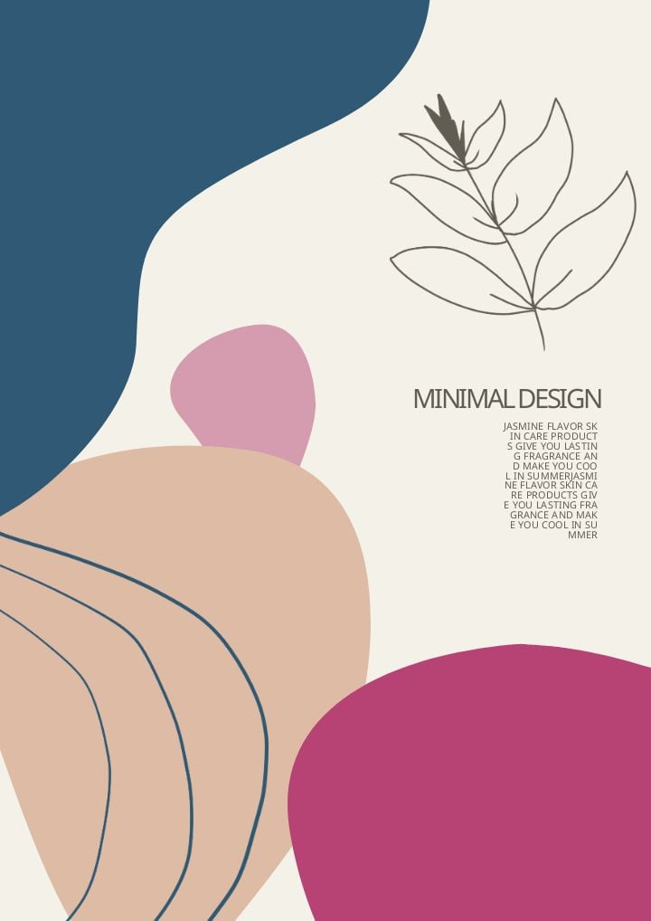 minimalist hand-painted morandi color block mosaic promotion with orange and purple tones
