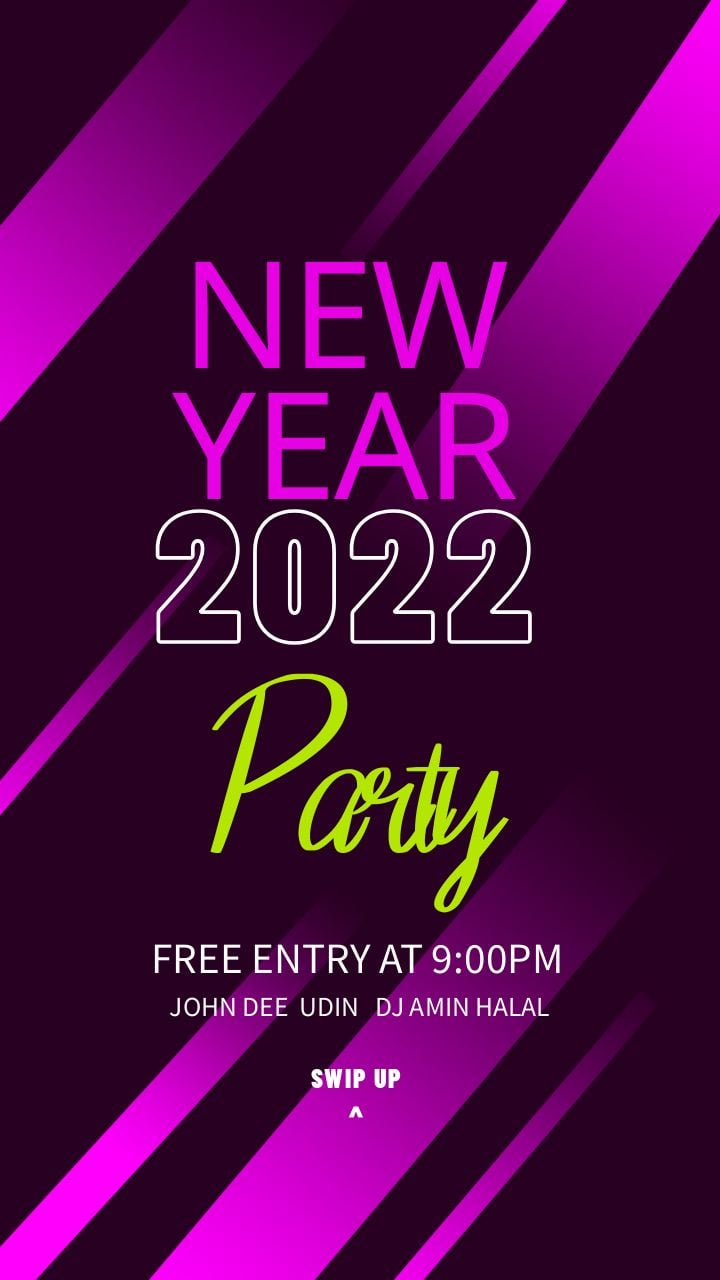 2025 new year's purple party instagram stories