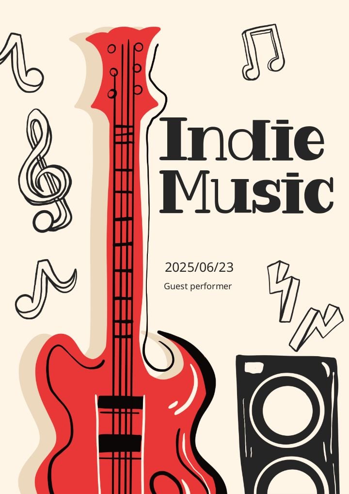 a party poster promoting independent music