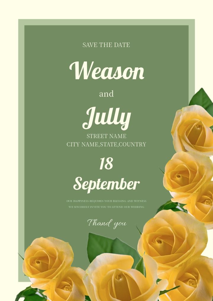 a wedding invitation that balances romance and simplicity