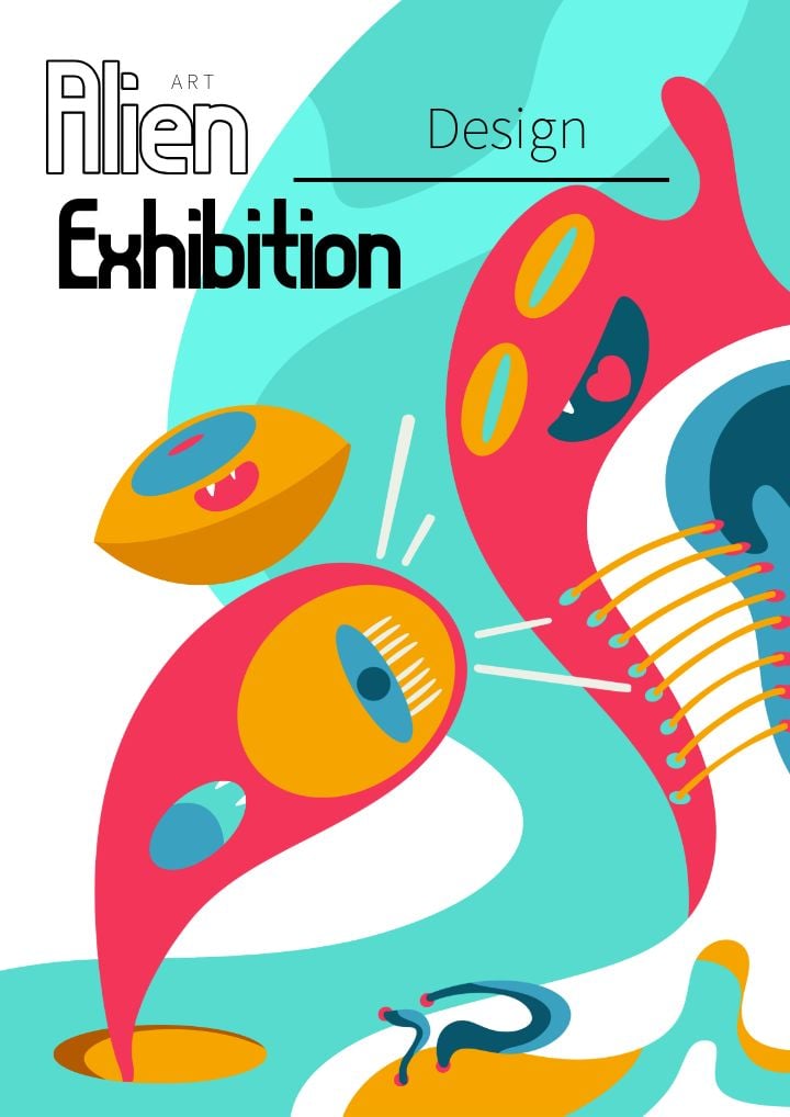 abstract extraterrestrial art exhibition poster