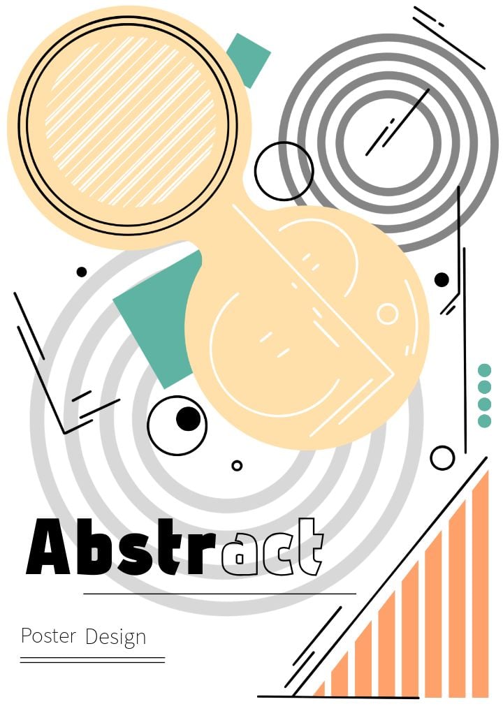 abstract geometric art poster design